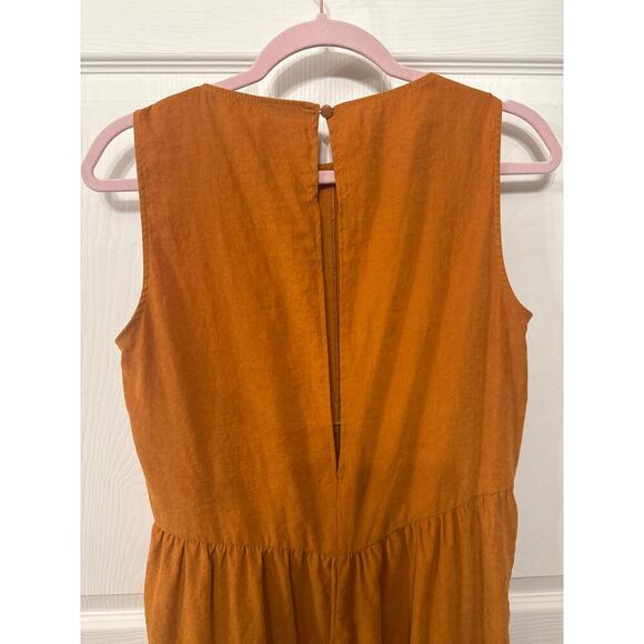 ASOS Minimal Jumpsuit with Ruching Detail and Keyhole Back in Mustard, 2 - Picture 8 of 10